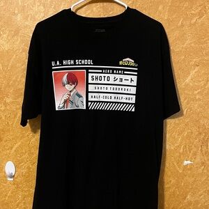 Black U.A. High School Shoto Todoroki T-Shirt